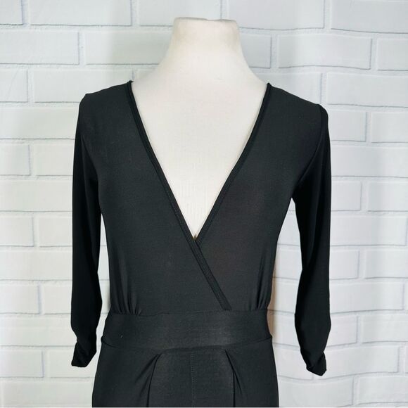 Jasmine Black Long Sleeve Romper with Train - Size Small - Picture 3 of 12